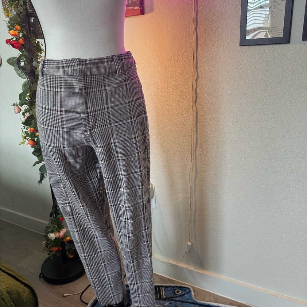 Men's Gray Plaid Pants